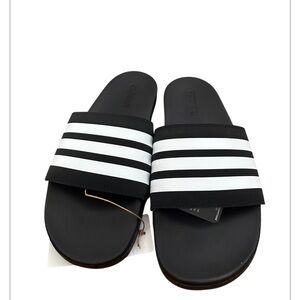 Adidas Adilette comfort slide Black and White Striped Slides